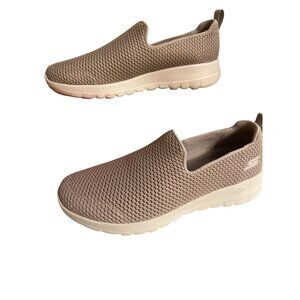 Skechers Taupe Mesh Go Walk Joy Slip On Sneakers Shoes Comfort Size 7 Box